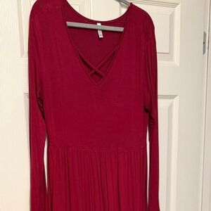Red Long Sleeve Dress